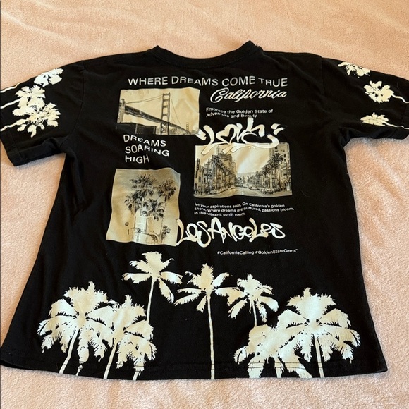 Tropical Black Palm Tree Kids T-Shirt - Picture 2 of 2